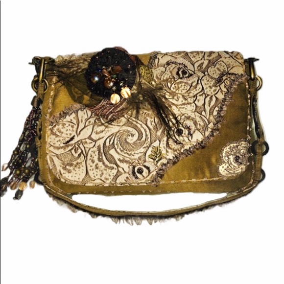 Mary Frances Handbags - Mary Francis beaded saddle bag